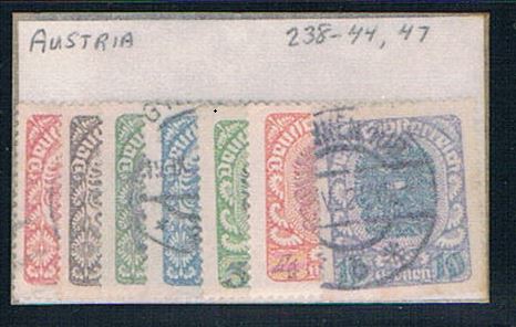 Buy Austria 238 Mixed condition Partial Set Scott 's Shown 1920 (A0229)