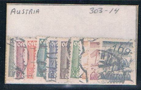 Buy Austria 303 Used Partial Set Scott 's Shown 1925 (A0219)