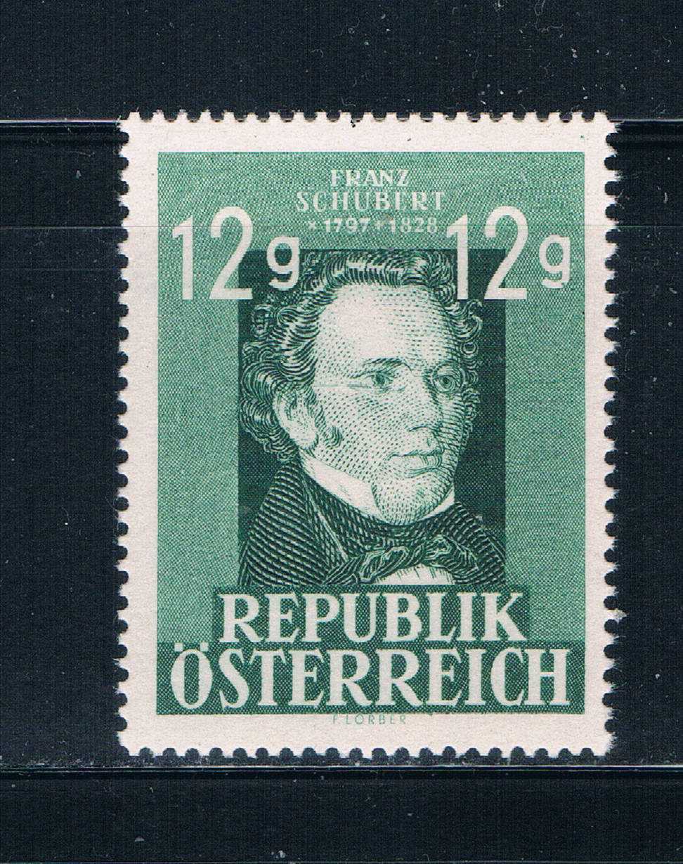 Buy Austria 491 Unused Franz Schubert 1947 (A0234)+