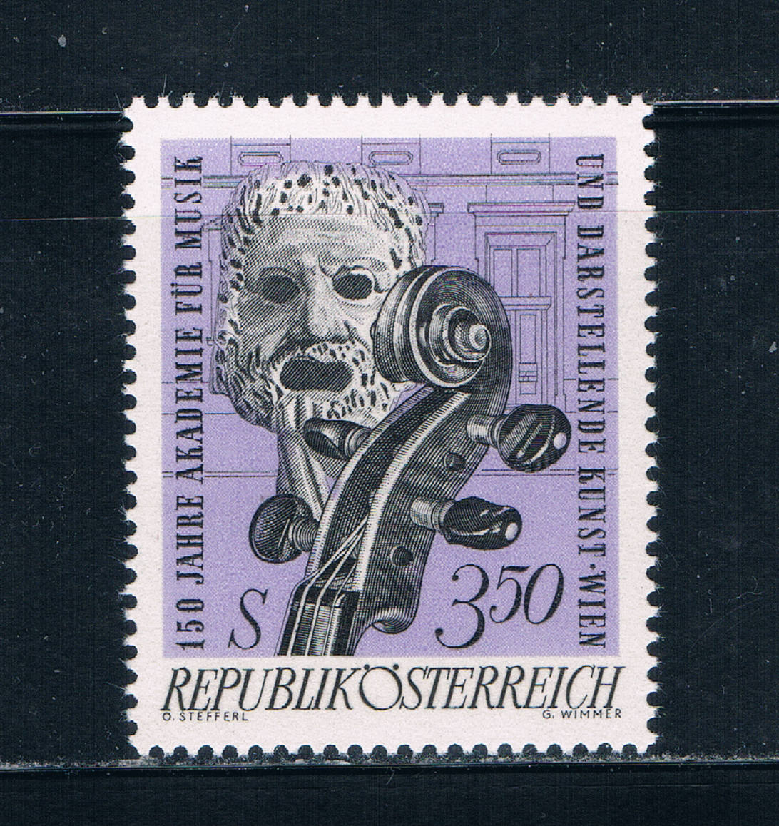 Buy Austria 805 Unused Tragic mask and violin 1967 (A0265)+
