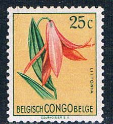 Buy Belgian Congo 266 Unused Flower Littonia 1952 (B0401)+