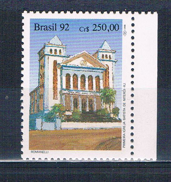 Buy Brazil 2348 Unused First Baptist Church 1992 CV 1.00 (MV0329)+