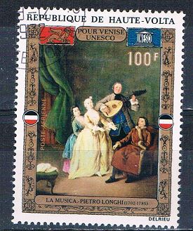 Buy Burkina Faso C100 Used Painting Musicians 1972 CV 1.00 (MV0151)