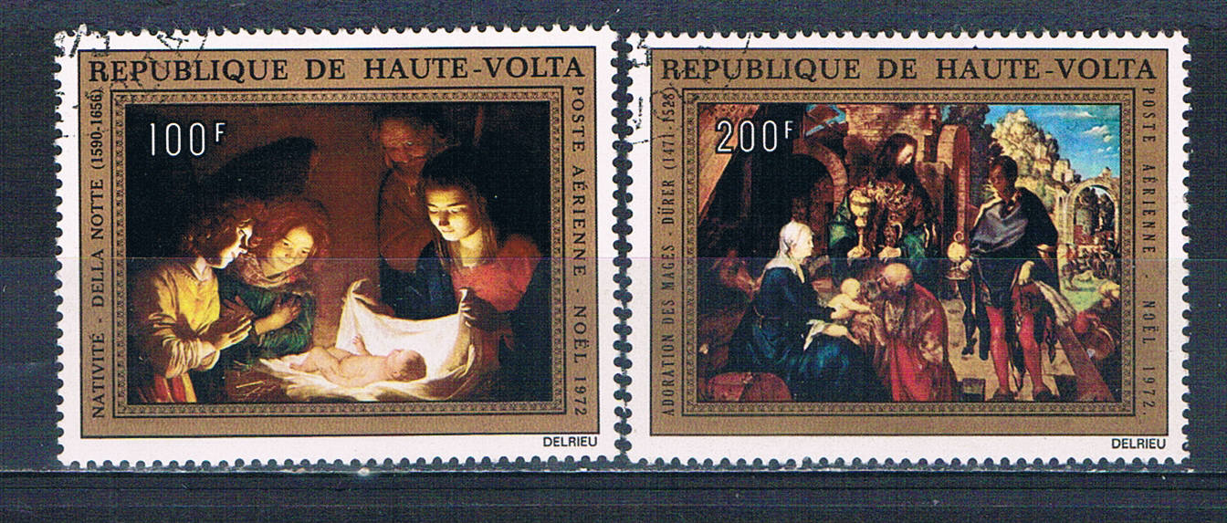 Buy Burkina Faso C127-28 Used set Christmas 1972 CV 2.90 (HV0199)