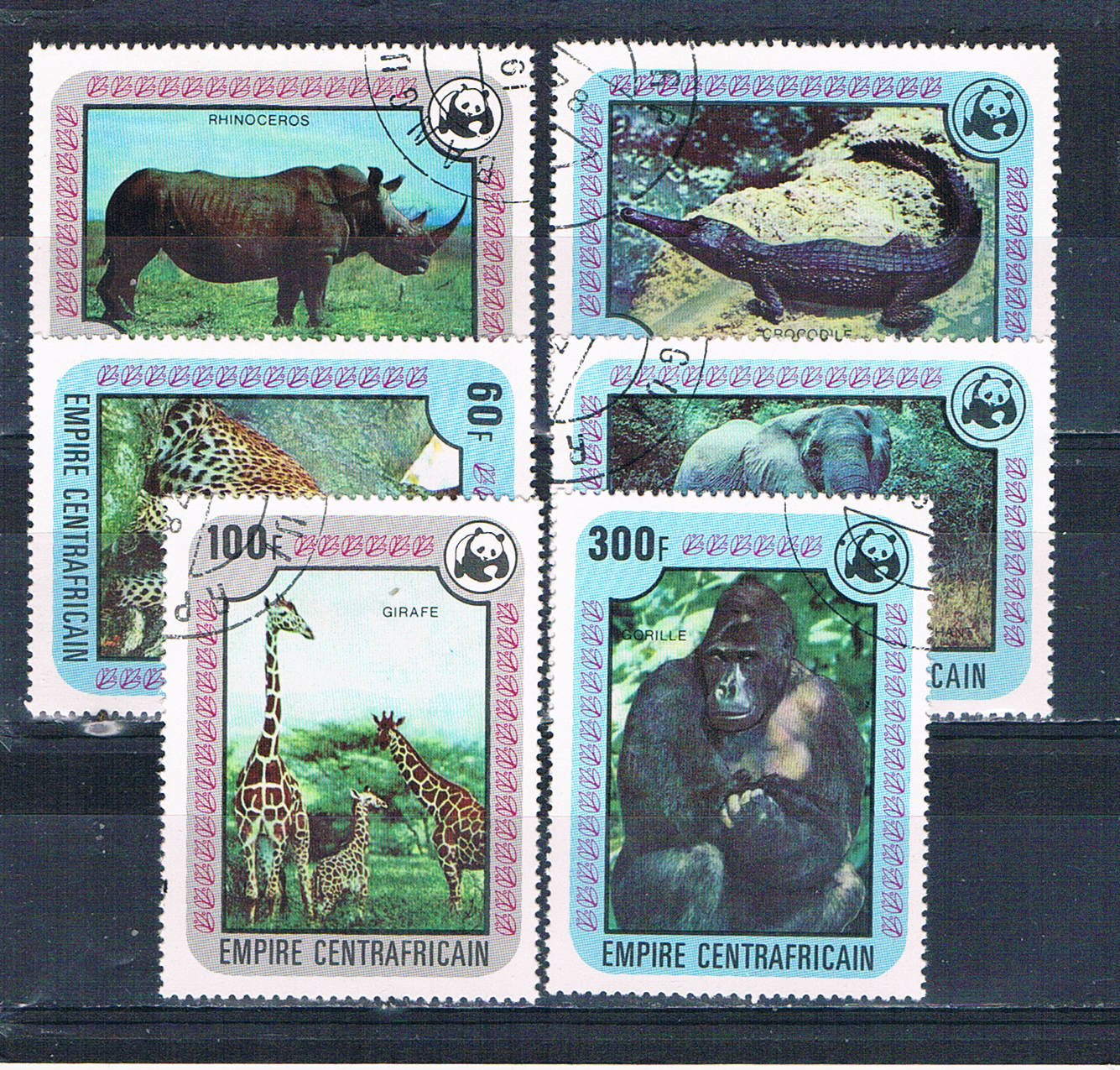 Buy Central Africa 323-28 Used set Endangered Animals 1978 CV 5.35 (MV0222)