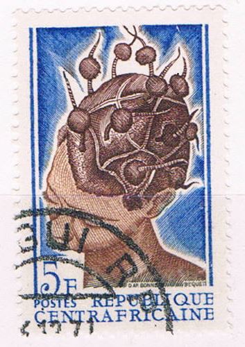 Buy Central African Rep 87 Used African Hair Style 1967 (C0276)