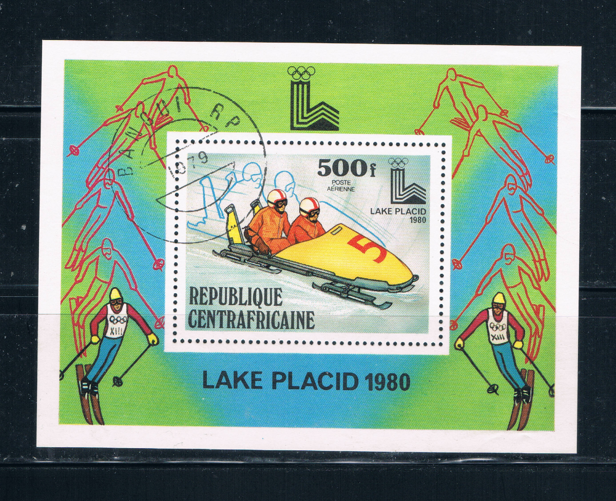 Buy Central African Rep C220 Souvenir Sheet Lake Placid (C0115)