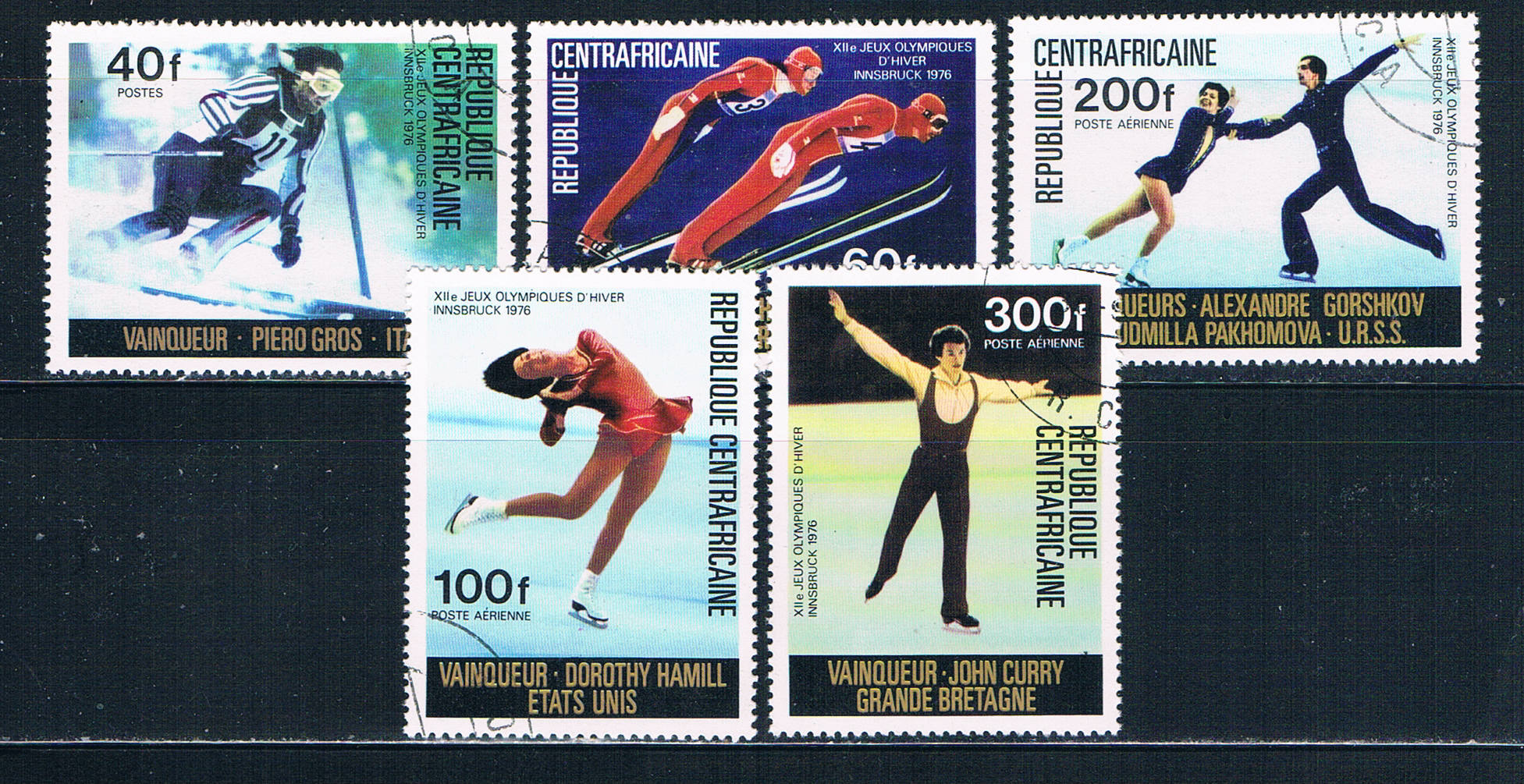 Buy Central African Republic 255-56;C147-49 Used set Olympics 1976 CV 2.45 (HV0170)+