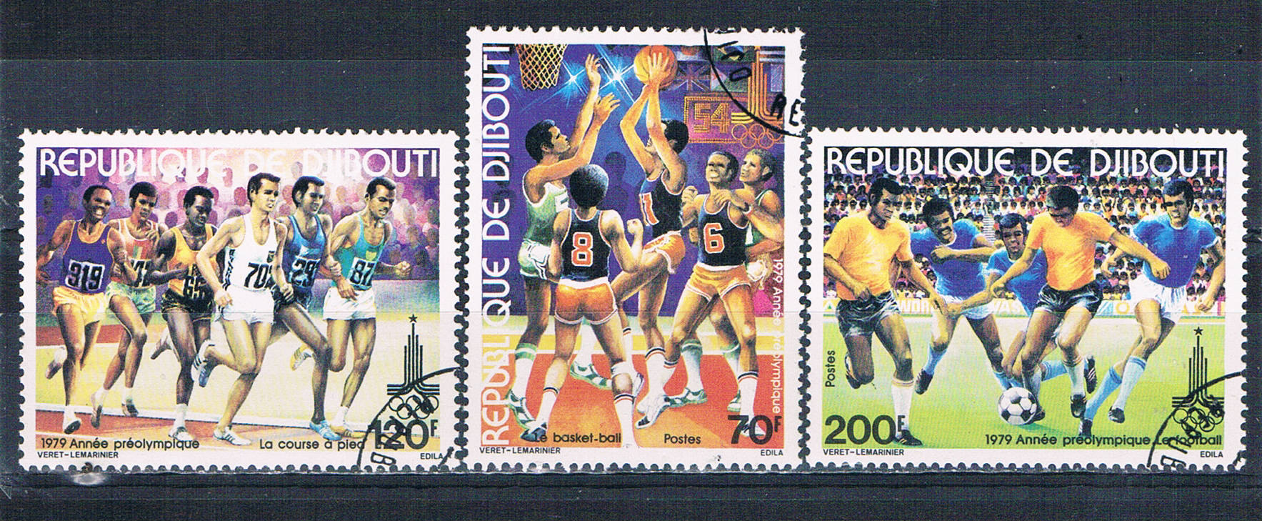Buy Djibouti 503-05 Used set Soccer 1979 CV 1.50 (MV0266)