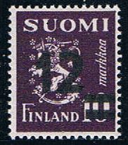 Buy Finland 275 Unused Surcharged 1948 CV 1.25 (F0081)+