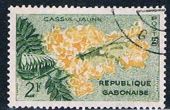 Buy Gabon 156 Used Yellow Cassia ur 1961 (G0304)+