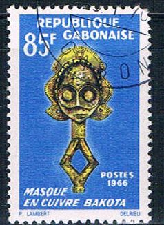 Buy Gabon 192 Used Leather mask ur 1966 CV 1.25 (G0285)+
