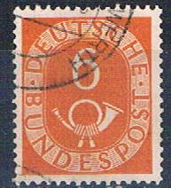 Buy Germany 673 Used Numeral and Post Horn 1951 CV 3.00 (G0401)