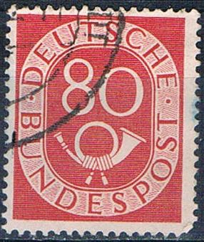 Buy Germany 684 Used Numeral and Post Horn 1951 CV 2.40 (G0435)