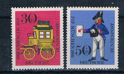 Buy Germany B416-17 MNH set Carrier and Mail Coach 1966 (G0758)+