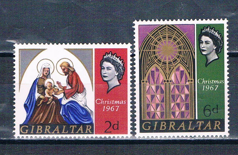 Buy Gibraltar 203-04 Unused set Christmas 1967 (G0710)+