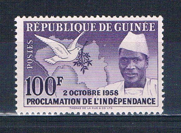 Buy Guinea 174 Unused Map Dove and President 1959 CV 3.50 (MV0326)
