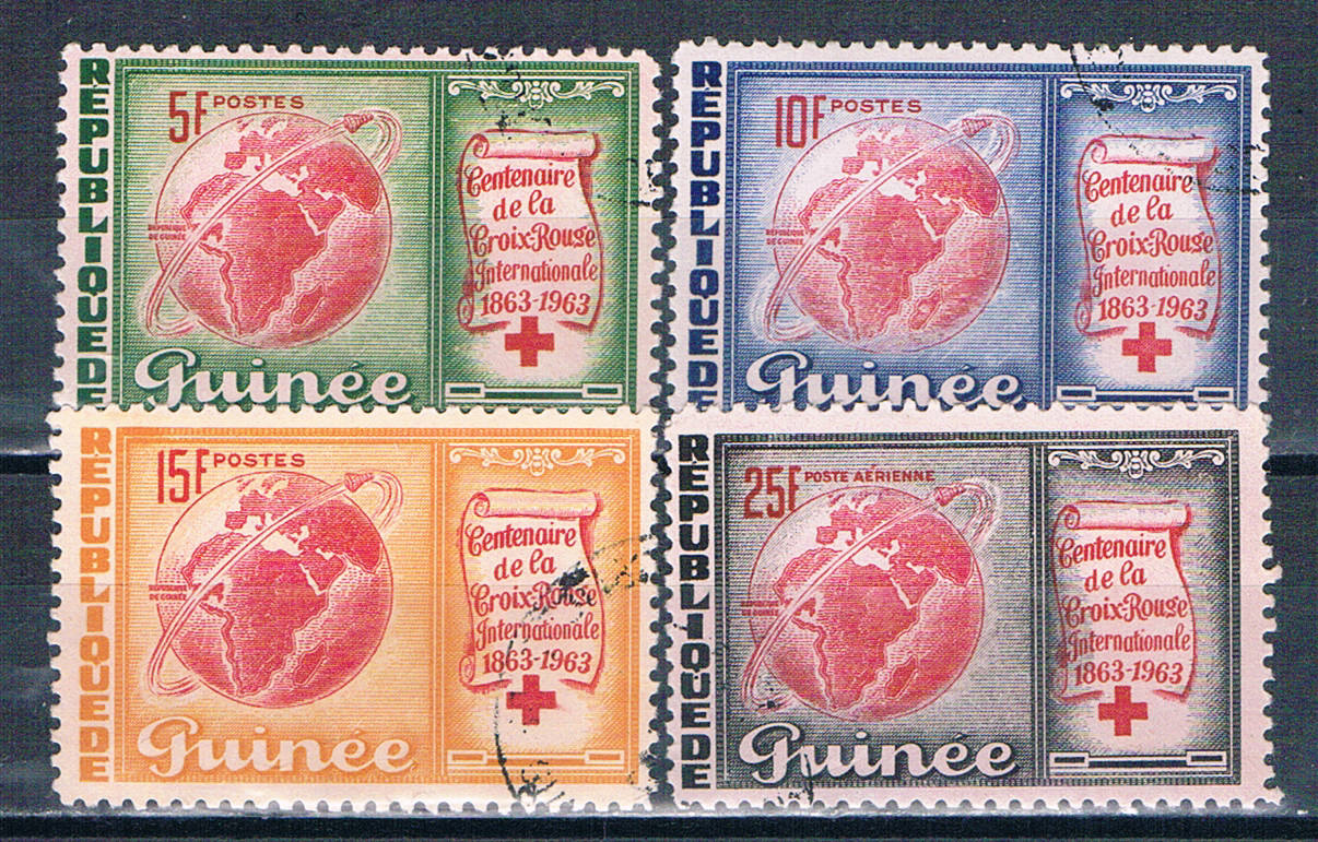 Buy Guinea 309-11;C50 Used set Globe Satellite 1963 CV 1.00 (G0721)