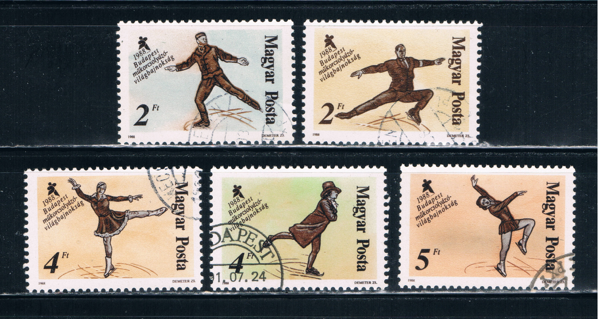 Buy Hungary 3111-15 Used Ice Skaters 1988 (H0027)