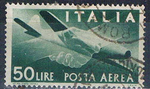 Buy Italy C113 Used Plane clasped hands 1945 CV 20.00 (I0835)