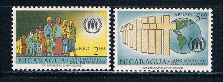 Buy Nicaragua C452-53 MLH set Refugee Enblem CV 1.50 (N0273)+