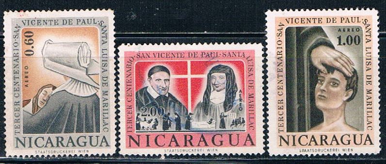 Buy Nicaragua C516-18 Used set St Vincent de Paul CV 1.00 (N0384)+