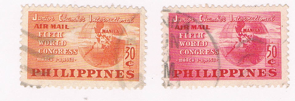 Buy Philippines C68-69 Used set World Congress 1950 CV 1.10 (P0315)
