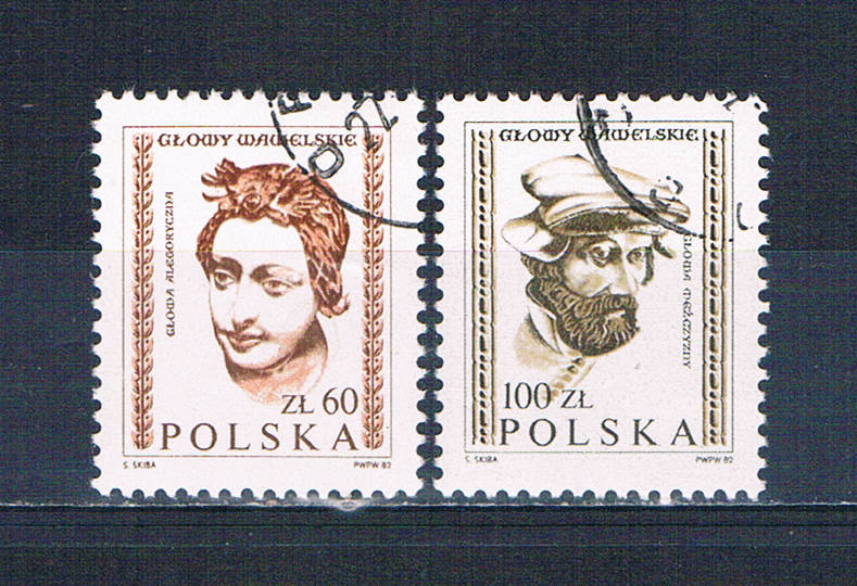 Buy Poland 2536-37 Used set Carved Head 1982 CV 1.50 (HV0107)+