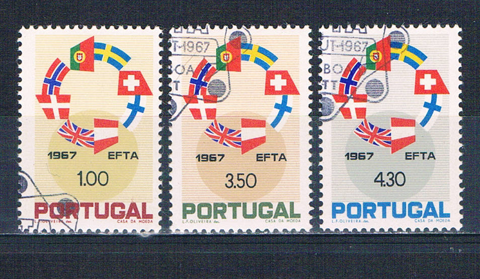 Buy Portugal 1011-13 Used set Flags 1967 CV 3.35 (P0327)