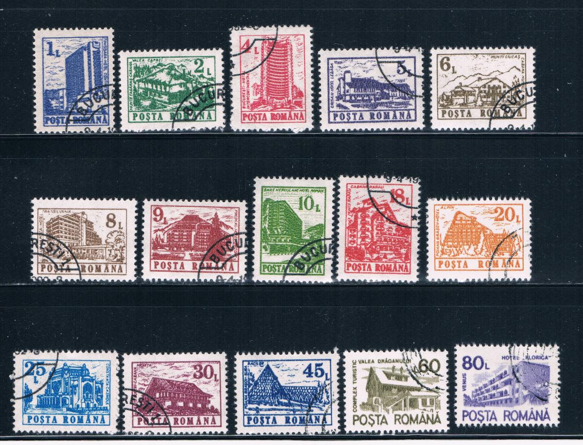 Buy Romania 3664-78 Used set Hotels Lodges and Resorts CV 4.25 (GI0524)+
