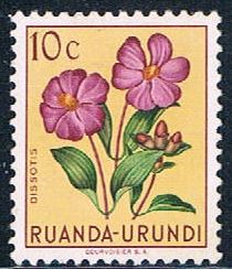 Buy Ruanda Urundi 114 MLH Flower Disotis 1953 (R0238)+