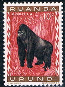 Buy Ruanda Urundi 137 Unused Mountain Gorilla 1959 (R0244)+