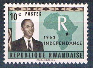 Buy Rwanda 1 Unused Gregorie Kayibanda 1962 (R0411)+