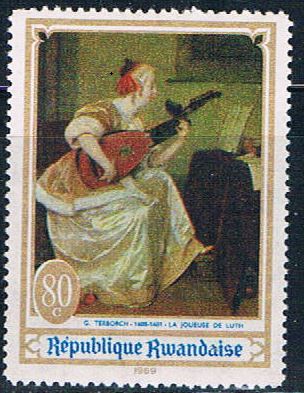 Buy Rwanda 284 Unused Painting Lute Player (R0333)+