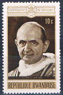 Buy Rwanda 390 Unused Pope Paul VI 1970 (R0417)+