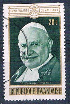 Buy Rwanda 391 Used Pope John XXIII 1970 (R0419)+