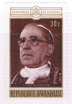 Buy Rwanda 392 Unused Pope Pius XII 1970 (R0550)