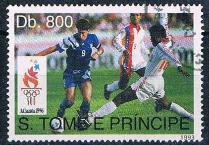 Buy Saint Thomas and Prince Islands 1155 Used Soccer ur 1993 (S1201)+
