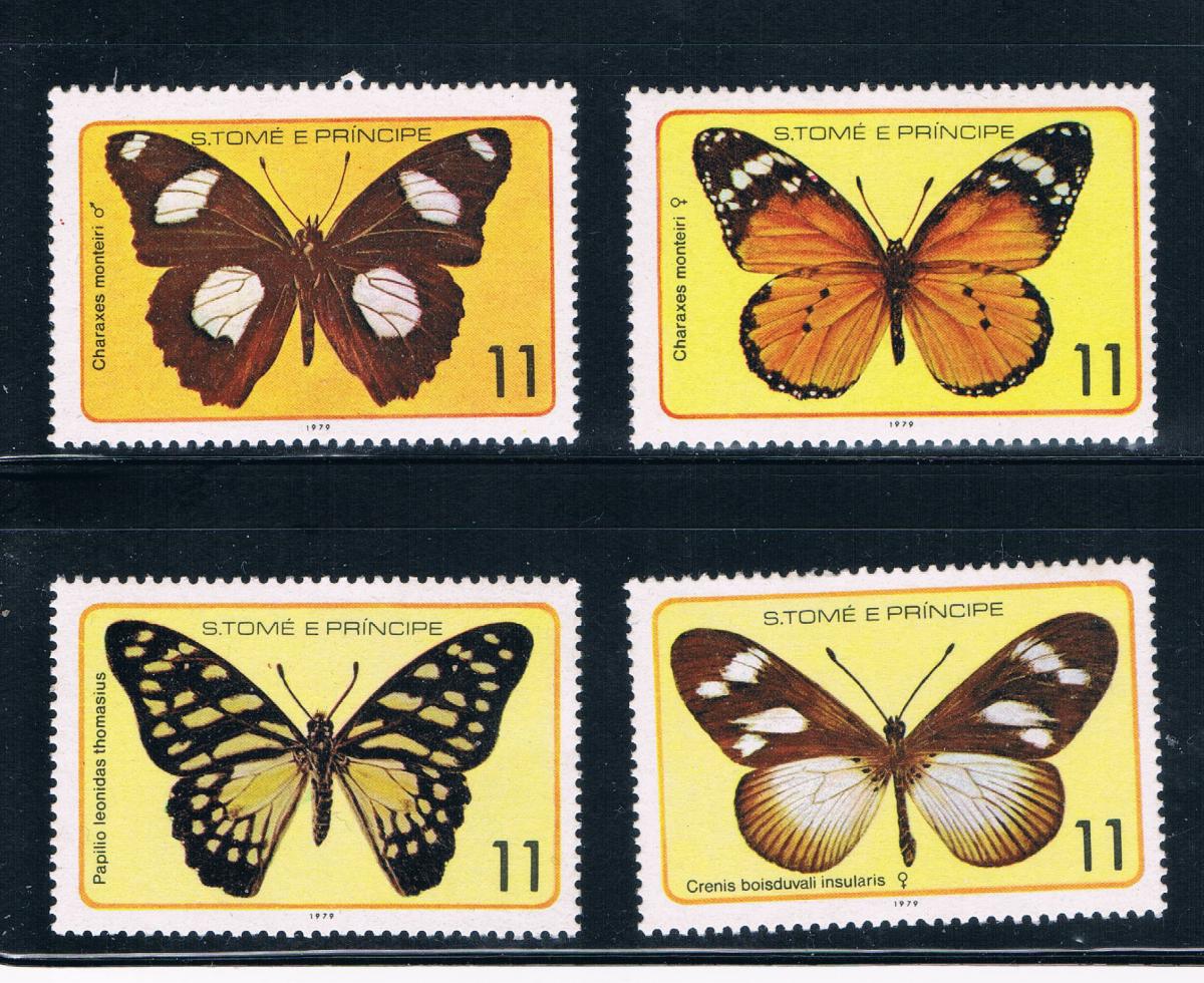 Buy Saint Thomas and Prince Is 505a-d Unused Butterflys (GI0418)+