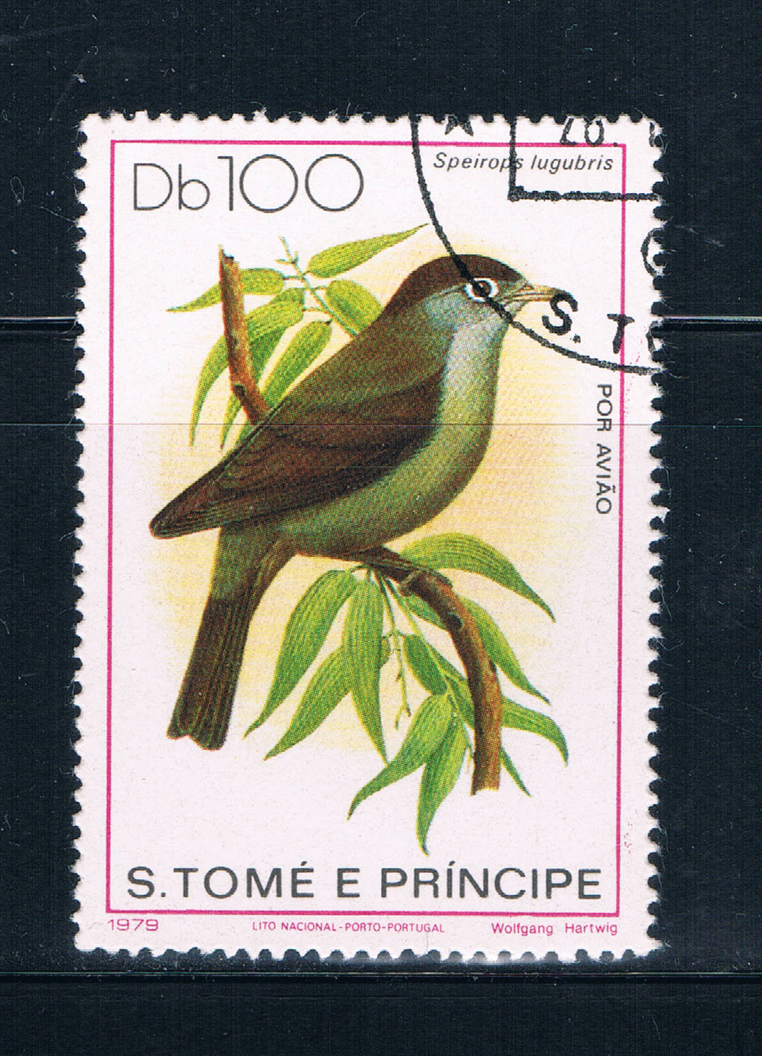 Buy Saint Thomas and Prince Is 546 Used Bird Speirops lugubris CV 16.00 (S0695)
