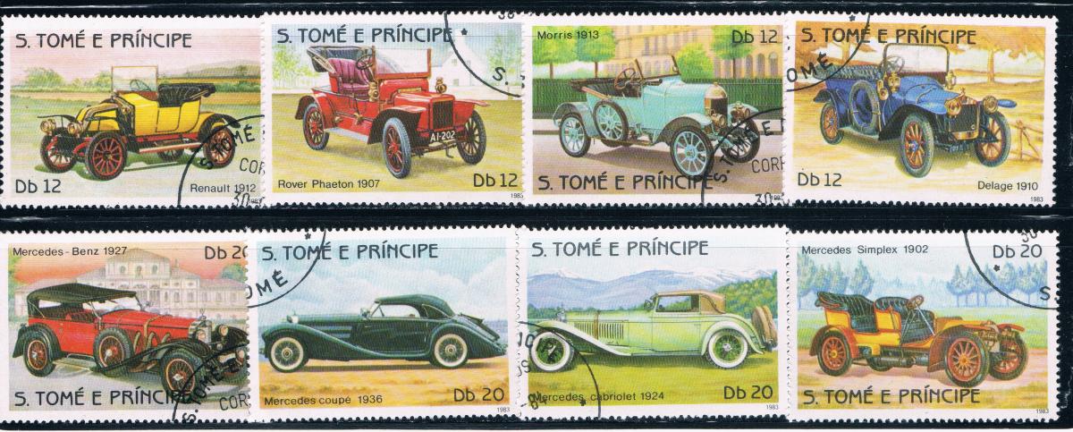 Buy Saint Thomas and Prince Is 709ab-12ab Used set Antique Autos (GI0354)+