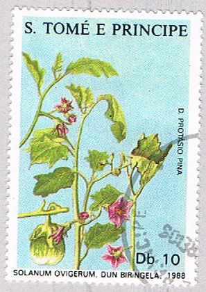 Buy Saint Thomas and Prince Is 819d Used Solanum ovigerum CV 1.35 (BP20413)