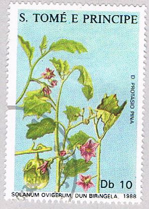 Buy Saint Thomas and Prince Is 819d Used Solanum ovigerum CV 1.35 (BP20414)
