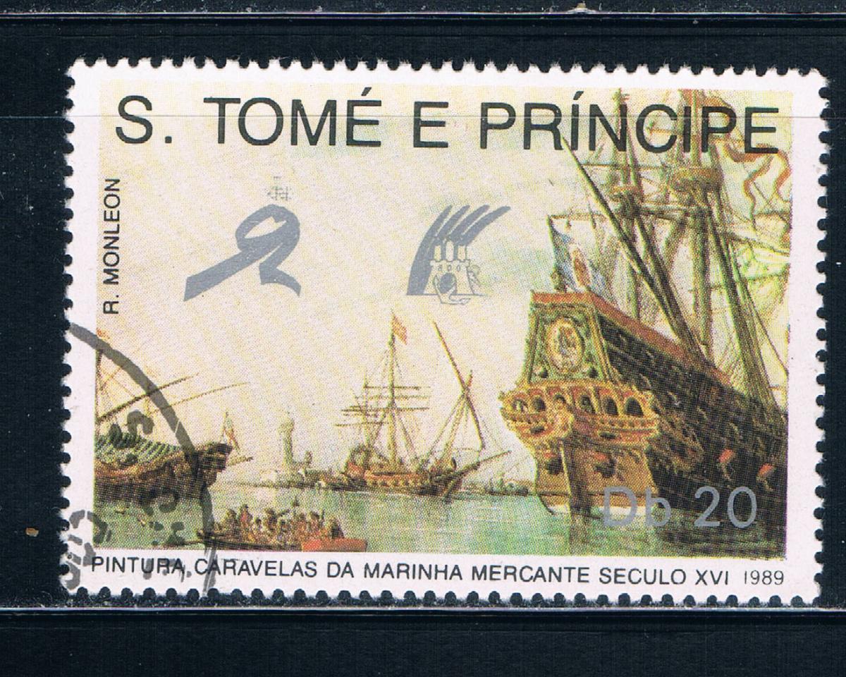 Buy Saint Thomas and Prince Is 892 Used Merchant Ships in harbor ll (GI0347)+