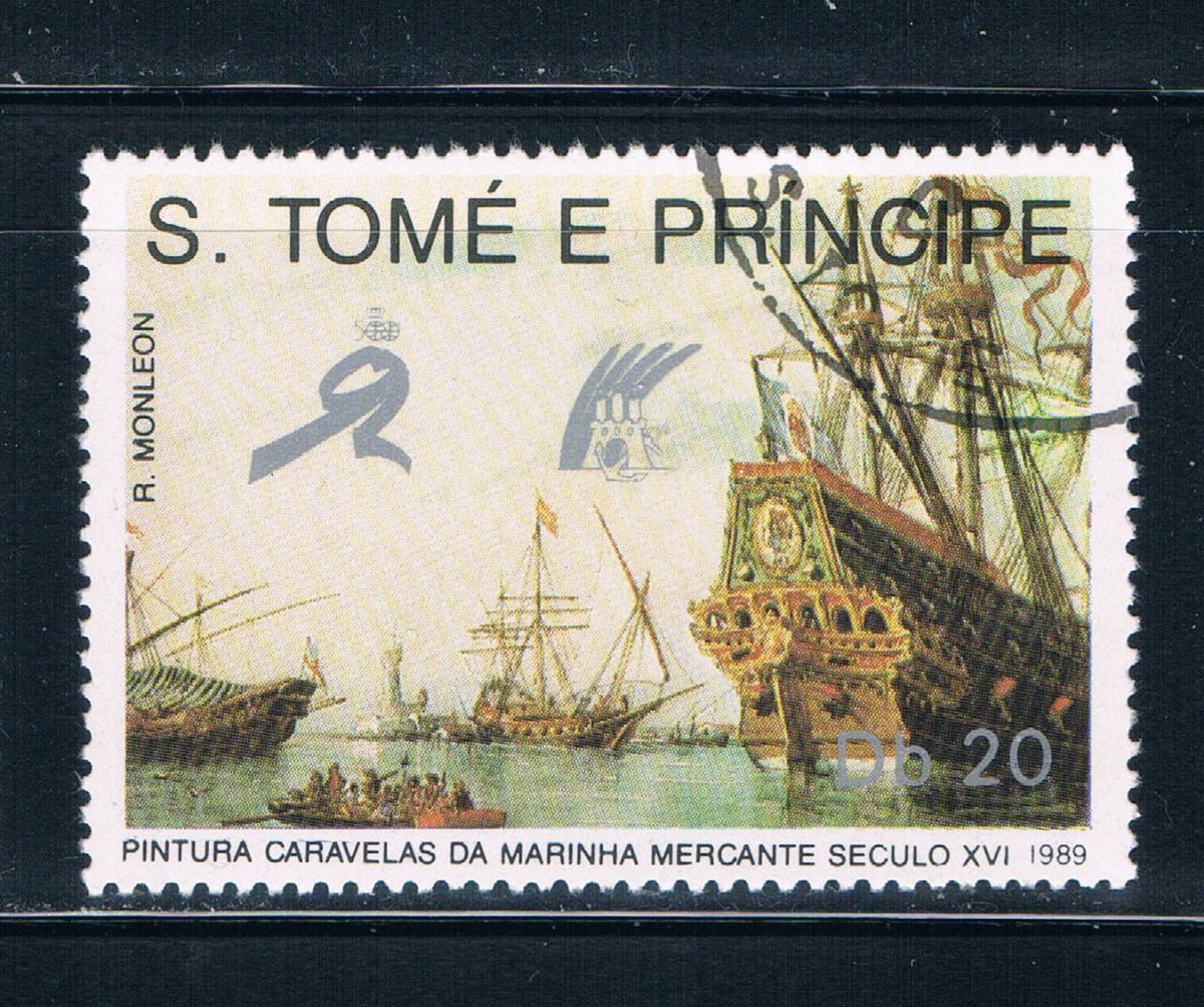Buy Saint Thomas and Prince Is 892 Used Merchant Ships in harbor ur (GI0349)+