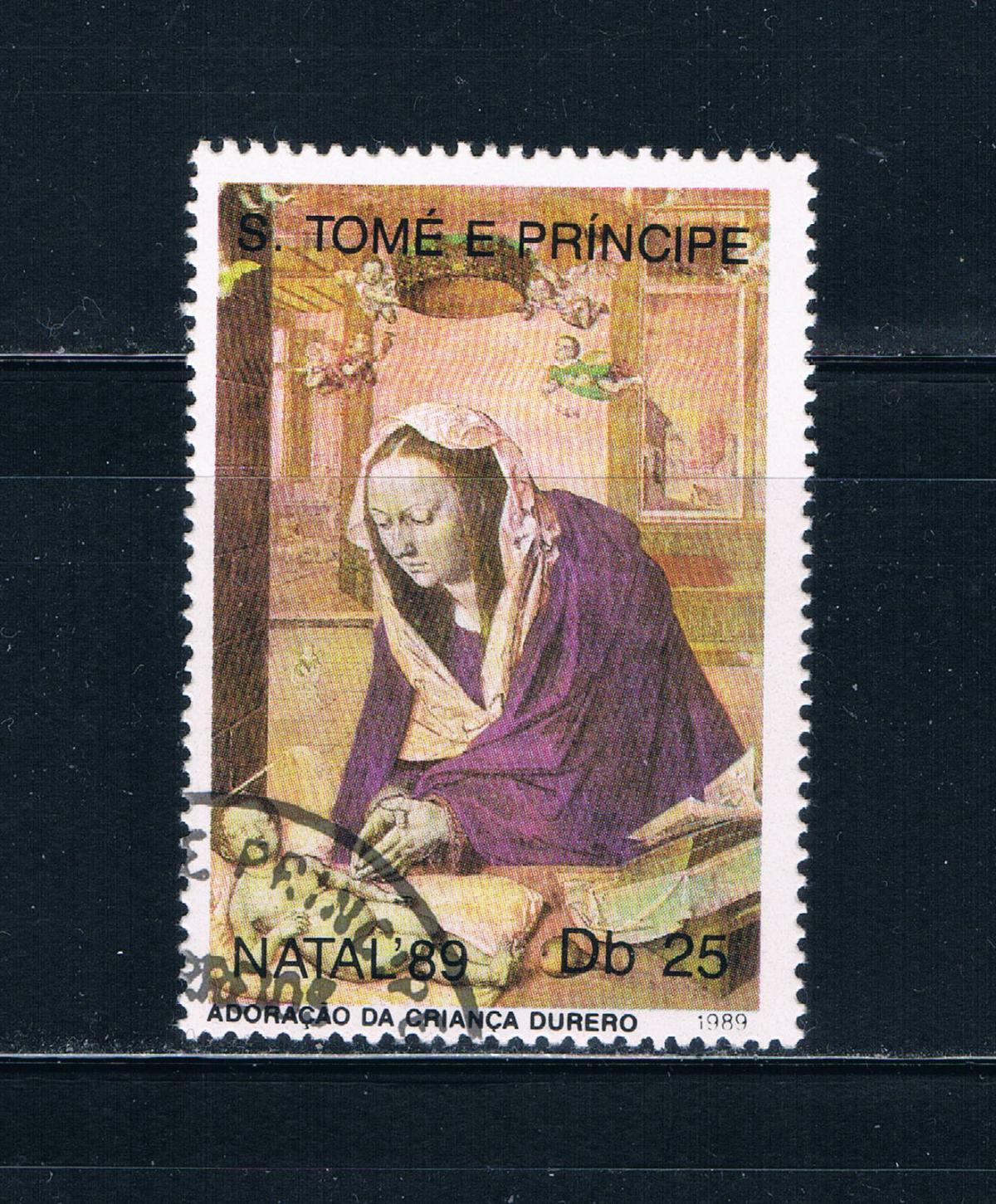 Buy Saint Thomas and Prince Is 907 Used Christmas painting 1989 (GI0375)+