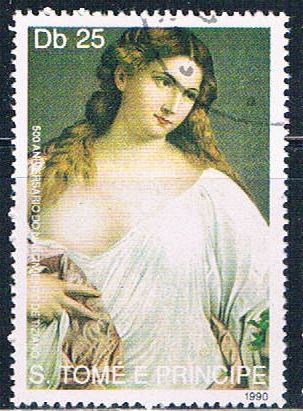 Buy Saint Thomas and Prince Islands 974 Used Painting ur 1990 CV 2.20 (S1197)+