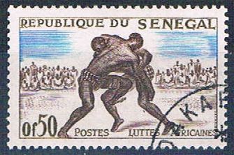 Buy Senegal 202 Used Wrestlers lr 1961 (S0785)+