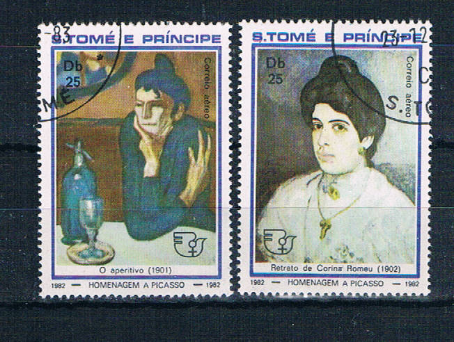 Buy St Thomas & Prince 683-84 Used pair Paintings Women 1982 CV 5.00 (S1204)+