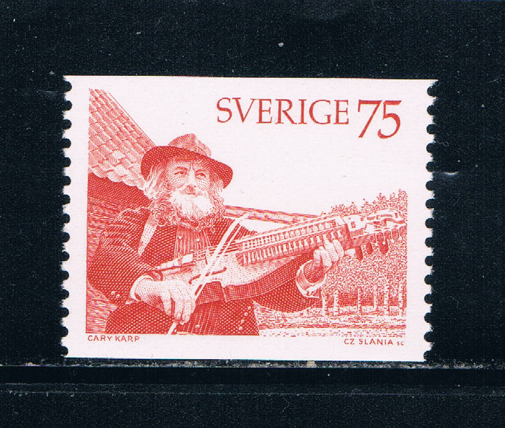 Buy Sweden 1140 Unused Old man playing fiddle 1975 (S0760)+